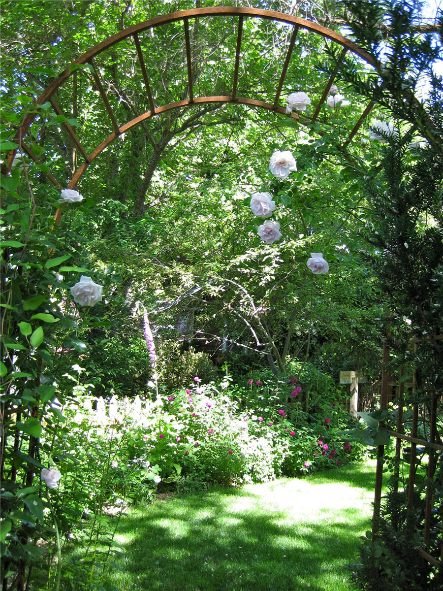 Arch Across Garden